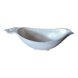 Vintage Pewter Footed Gravy Boat.